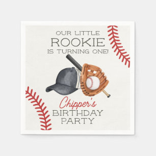 Baseball Little Rookie Home Run Birthday Napkins