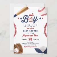 Baseball Little Slugger On The Way Baby Shower