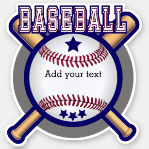 Baseball Logo - Blue - Kiss-Cut Sticker
