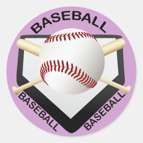 BASEBALL LOGO CLASSIC ROUND STICKER