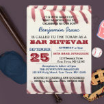 Baseball Look Bar Mitzvah Invitation<br><div class="desc">These casual chic invitations are perfect for any sporty Bar Mitzvah celebration. Each line of text is fully customizable to say just what you want!

Find coordinating products in the Bar Mitzvah Sports Collection.</div>