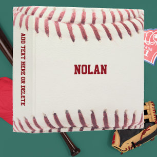 Baseball Look Personalized 3 Ring Binder