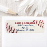 Baseball Look Personalized Label<br><div class="desc">These sporty Return Address Labels will look fabulous on any 'Save the Date',  Invitation or Thank You Note. In fact,  they'll look great on any correspondence!

Available as part of the Baseball Texture Collection.</div>