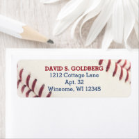 Baseball Look Personalized Label