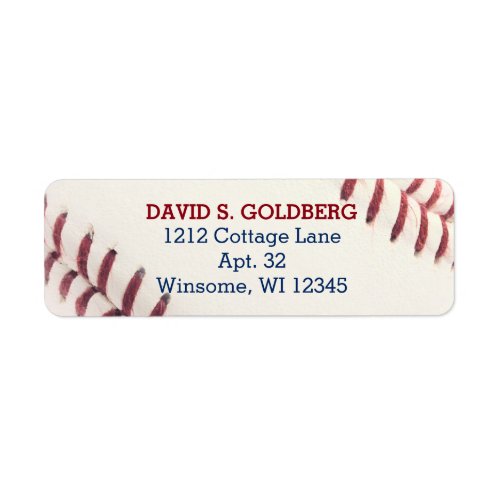Baseball Look Personalized Label