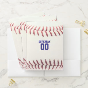 Baseball Look Personalized Pocket Folder