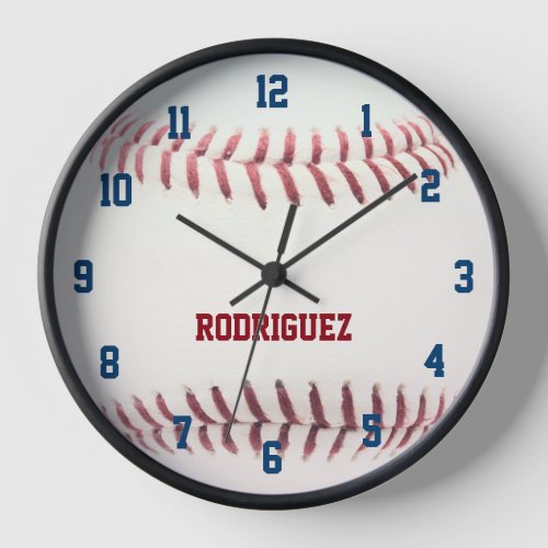 Baseball Look Personalized Wall Clock