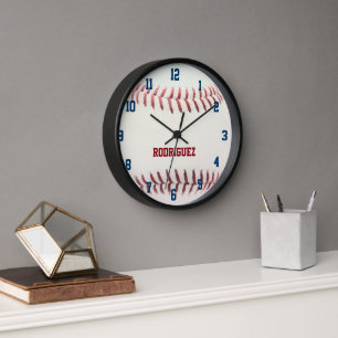 Baseball Look Personalized Wall Clock