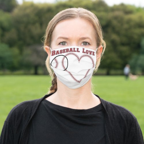 Baseball Love Adult Cloth Face Mask