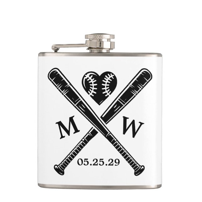 Baseball Love Flask (Front)
