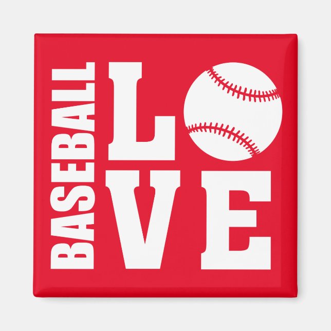 Baseball Love Magnet (Front)