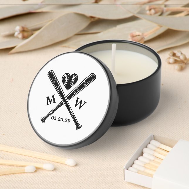 Baseball Love Mini Candle Favors (Insitu)