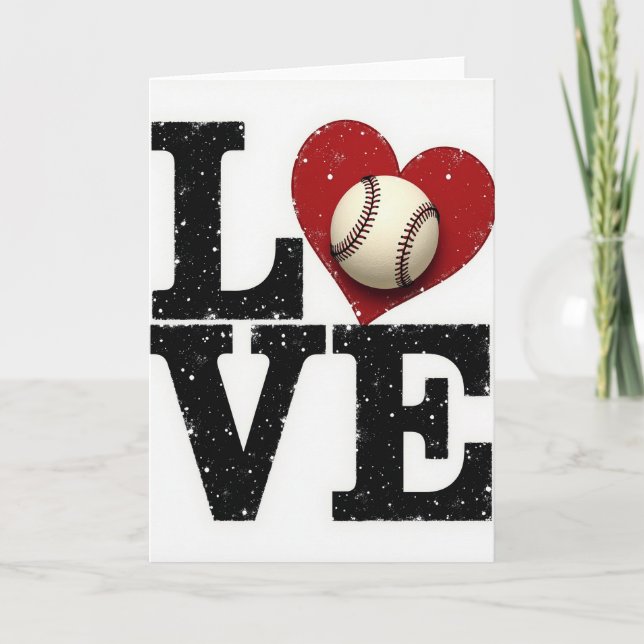Baseball Love Minimalist Card (Front)