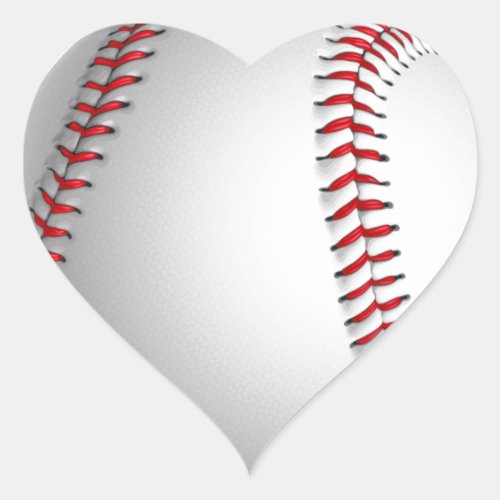 Baseball Love _ Popular American Sports Heart Sticker