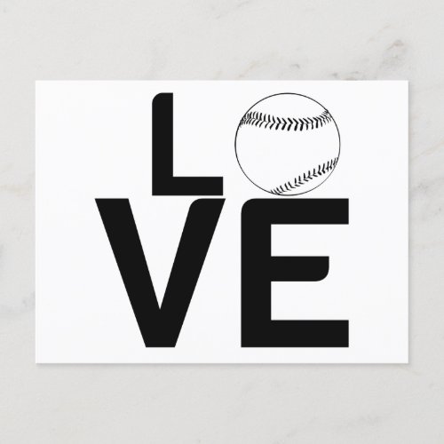 BASEBALL LOVE POSTCARD