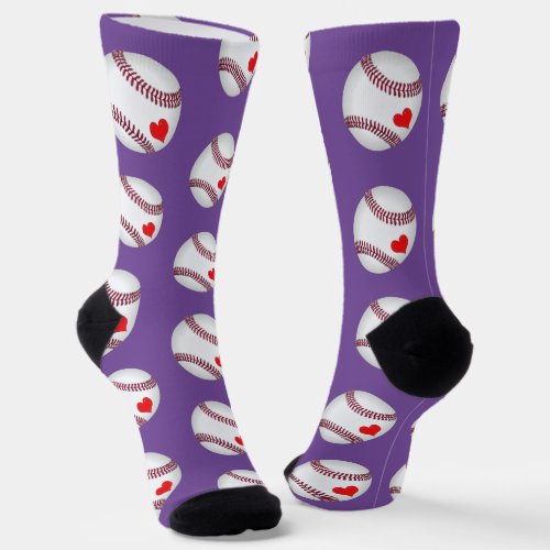 Baseball Love Socks