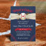 Baseball Love Sports Theme Elegant Navy Wedding Invitation
