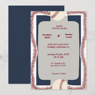 Baseball  love sports Theme Wedding Invitations