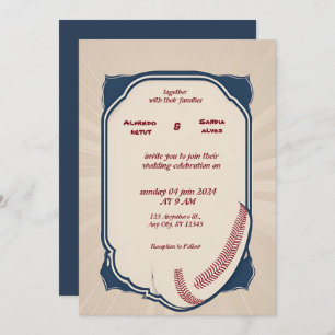 Baseball  love sports Theme Wedding Invitations