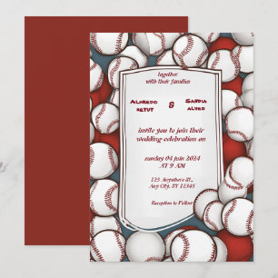 Baseball  love sports Theme Wedding Invitations