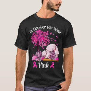 In October Pink Ribbon Baseball Jersey Shirt