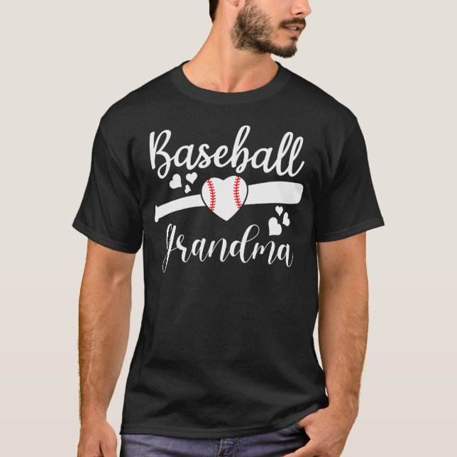 Baseball Lover Cute Baseball Grandma T-Shirt (Front)