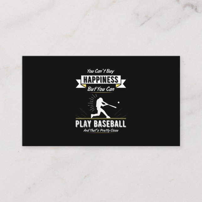 Baseball Lover Gift For Baseball Team Player Business Card (Front)