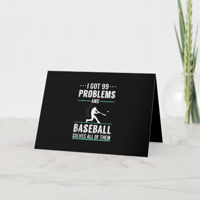 Baseball Lover Novelty Gift For Baseball Fan Card (Front)