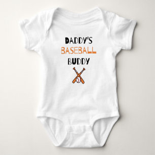 Baseball Lover Saying: Daddy's Baseball Buddy Baby Bodysuit