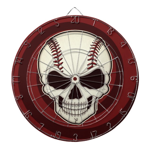 Baseball Lover Til Death Screwball Graphics Dart Board (Front)