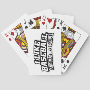 Baseball Lover With Limited Social Energy Poker Cards