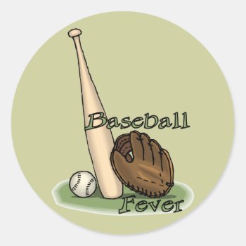 Baseball Lovers Classic Round Sticker by TheSportofIt at Zazzle