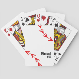⚾ Baseball Lovers Name + Jersey Number  Poker Cards
