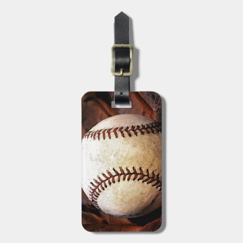 Baseball Luggage Tag