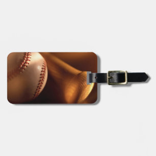baseball luggage tag