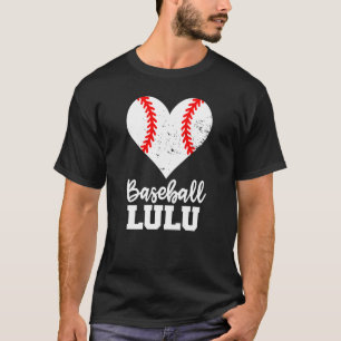 Baseball Lulu Baseball Heart Grandma Lulu T-Shirt