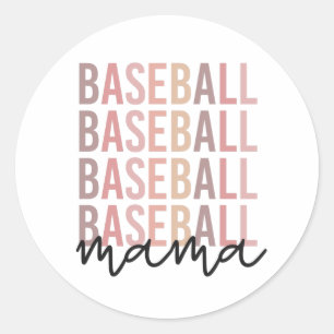 Baseball Mama Baseball Mom Gifts Classic Round Sticker