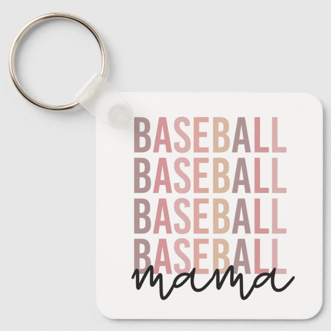 Baseball Mama | Baseball Mom Gifts Keychain (Front)