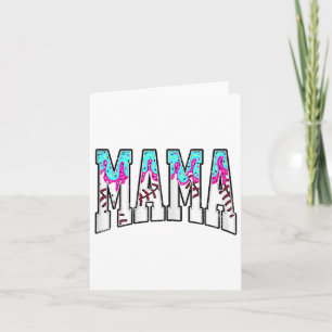 Baseball Mama Coquette Bow Game Day Baseball Mom M Card