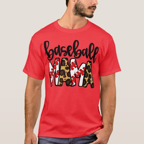 Baseball Mama Leopard T_Shirt