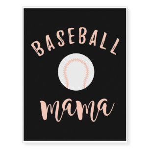 Baseball Mama Mother Love Baseball Temporary Tattoos