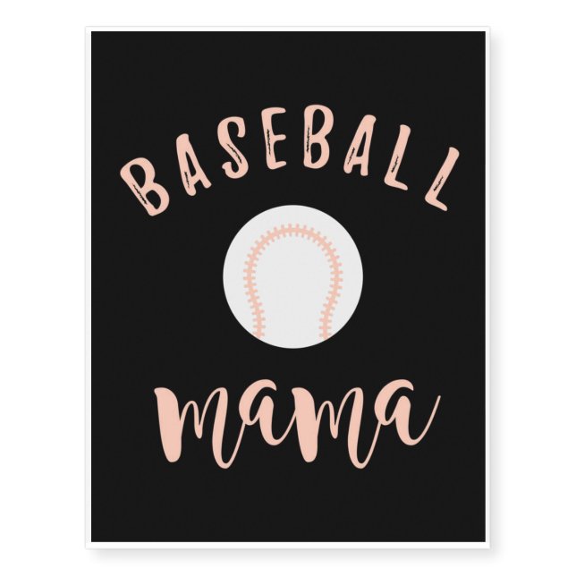 Baseball Mama | Mother Love Baseball Temporary Tattoos (Front)
