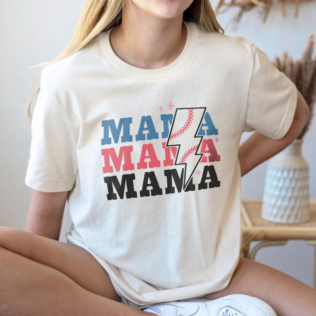 Baseball Mama Shirt, Baseball Mom Shirt, Baseball  T-Shirt (Creator Uploaded)