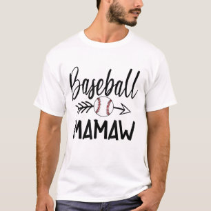 Baseball Mamaw Cute Arrow Father's Mother's Xmas D T-Shirt