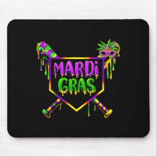 Baseball Mardi Gras Carnival Party Mask Ice Cream Mouse Pad