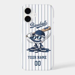 Baseball Mascot Phone Case- Custom Name & Number. iPhone 17 Case