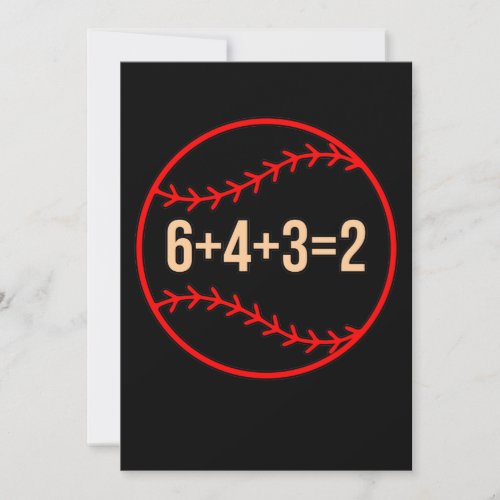 Baseball Math Sports Player Lover Coach Graphic Thank You Card