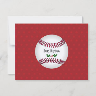 Baseball Merry Christmas Holiday Card