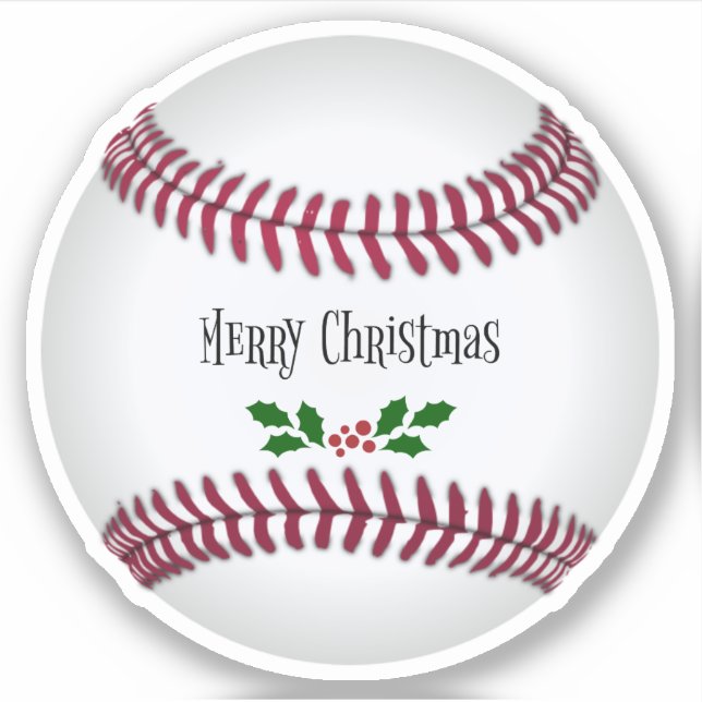 Baseball Merry Christmas popular design Sticker (Front)
