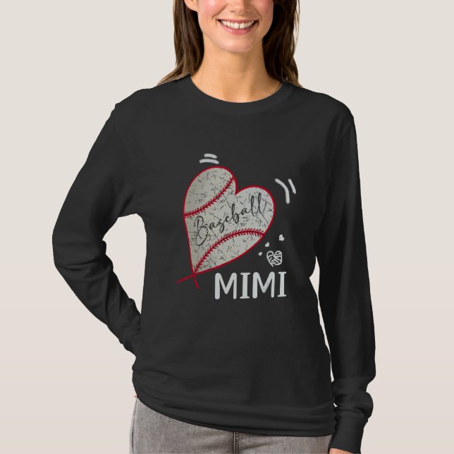Baseball Mimi Family Matching Players Team Mimi T-Shirt (Front)